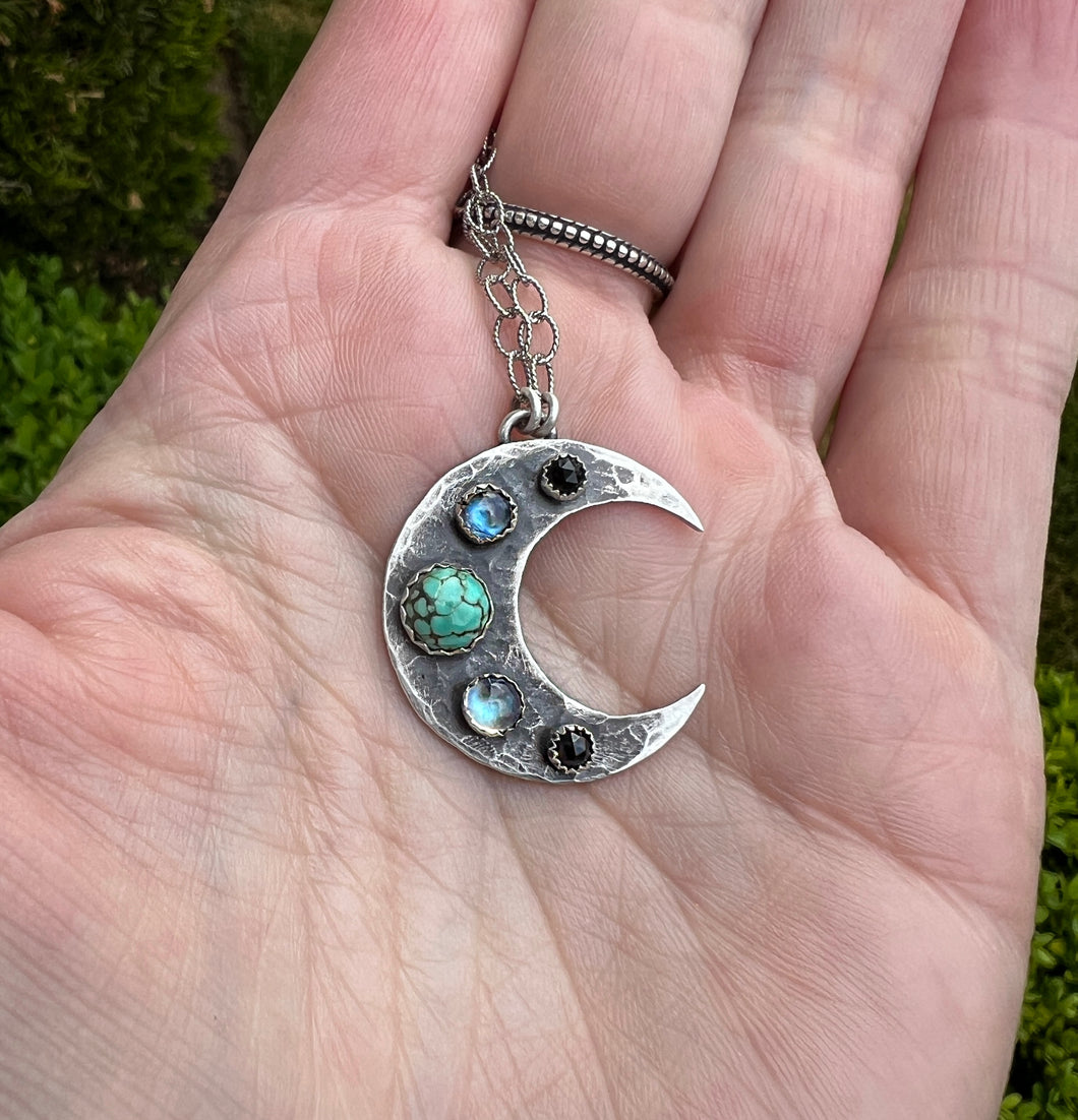Little crescent moon necklace