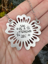 Load image into Gallery viewer, Wildflower quote necklace
