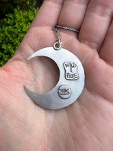 Load image into Gallery viewer, Serpent crescent talisman necklace
