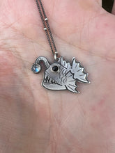 Load image into Gallery viewer, Small Angler fish necklace
