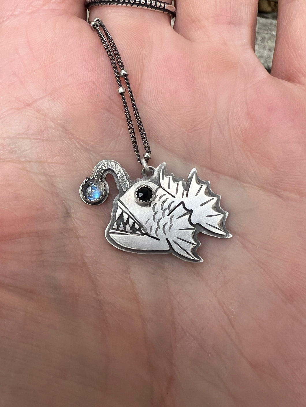 Small Angler fish necklace