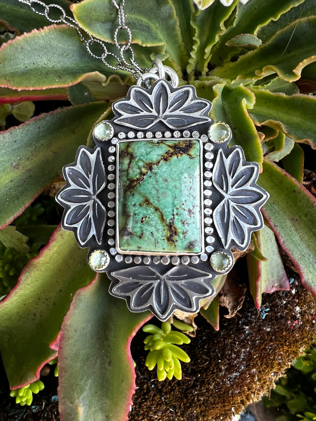 Floral talisman necklace